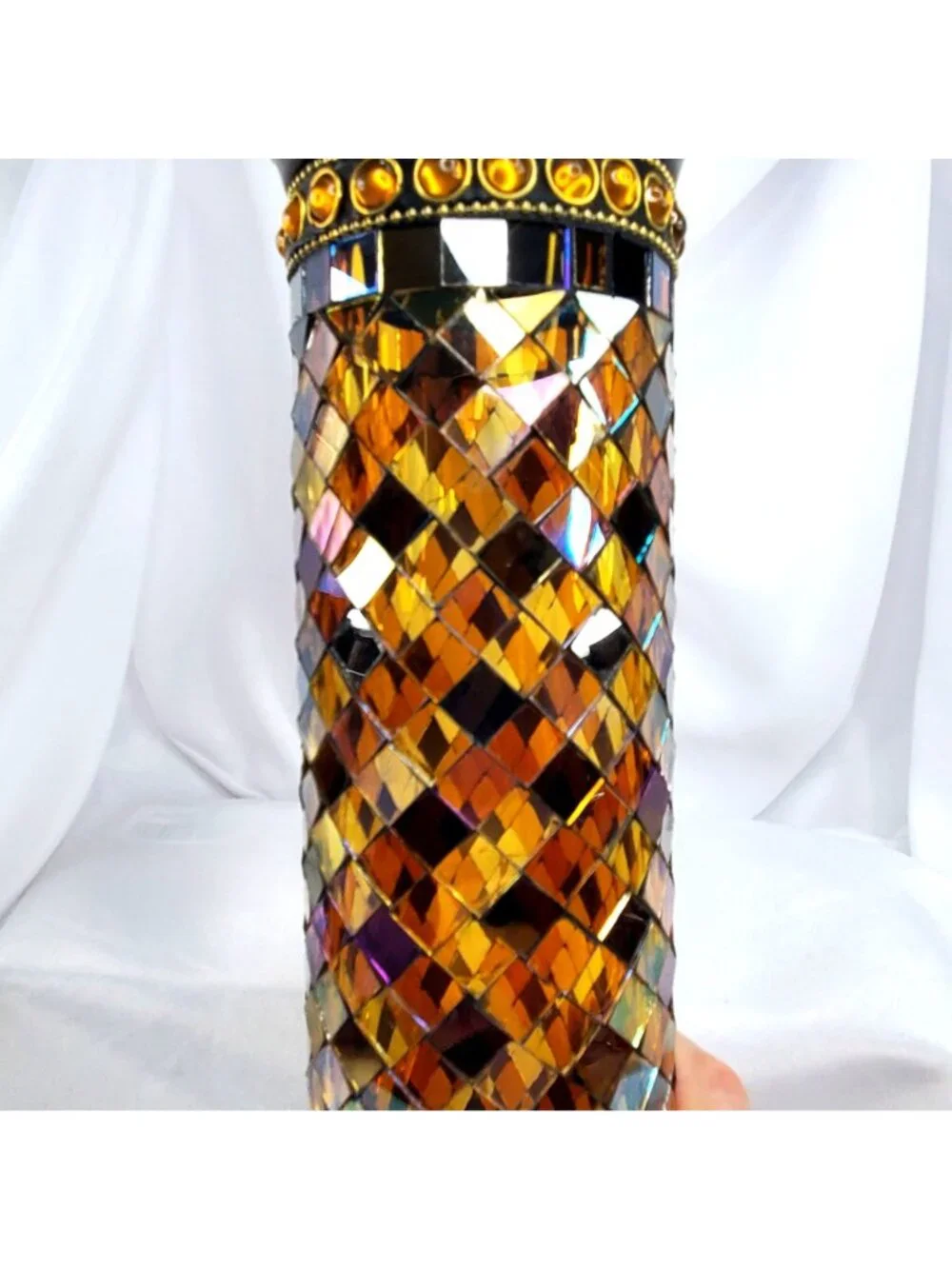 Partylite P9302 Global Fusion Column Candle Holder  13